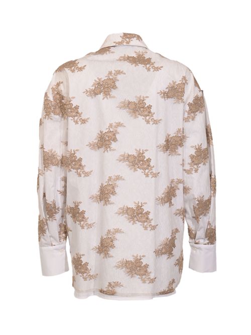 Camicia in popeline con inserti pizzo rebrodè BLUGIRL | RF5101 J3788C3842